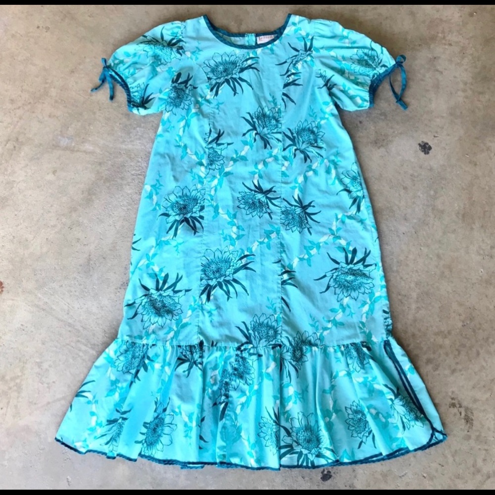 60s 70s Vintage Lolenani Hawaiian Dress -plus size